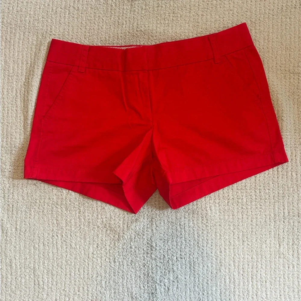 J. Crew Vibrant Red Women's chino shorts - Picture 1 of 2